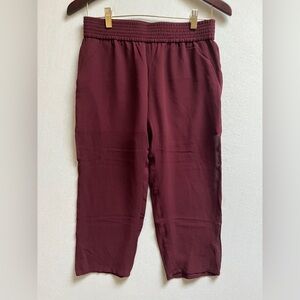 Club Monaco Elastic Waist Pull-On silk chiffon Pants/ shorts Sz 0